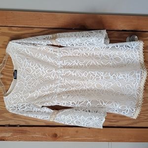 Basically Me Cream Lace Dress